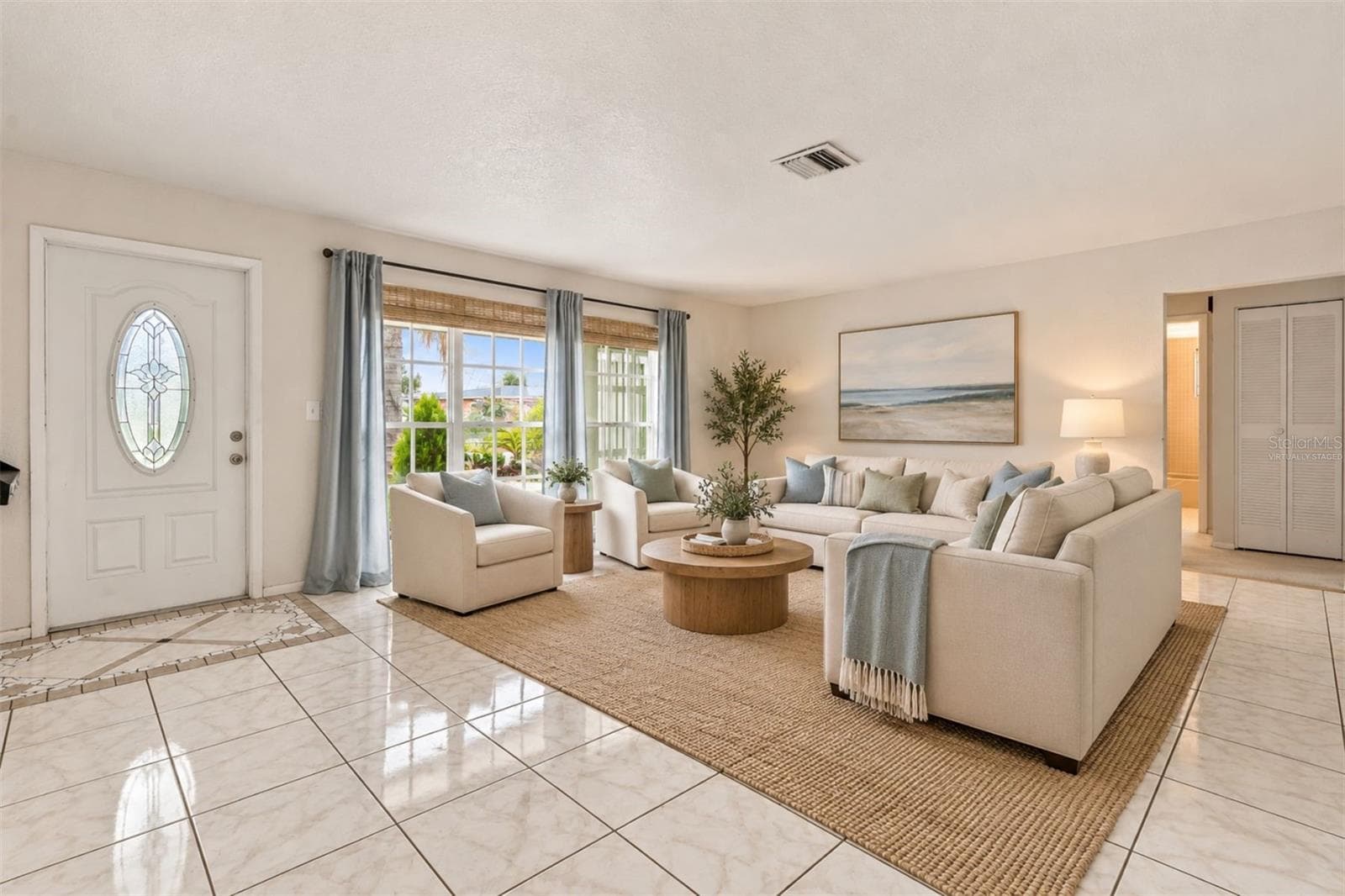 Virtually Staged Living Room - 6457 OTIS RD, NORTH PORT