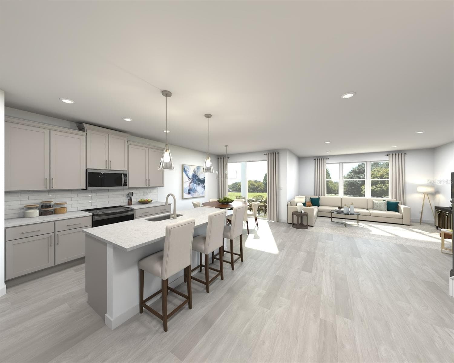 Welcome to Coasterra, a thoughtfully designed home that offers the perfect blend of comfort, style, and functionality. This inviting floorplan features four spacious bedrooms, two full baths, and a versatile family room, providing plenty of space for both everyday living and special occasions. The open-concept kitchen seamlessly connects to the dining area and great room, creating a warm and welcoming atmosphere that's ideal for gathering with family, entertaining guests, or simply enjoying life at home. With its modern layout and flexible living spaces, Coasterra is designed to fit your lifestyle and provide the perfect place to create lasting memories. - 13204 SHELLMORE AVE, PALMETTO