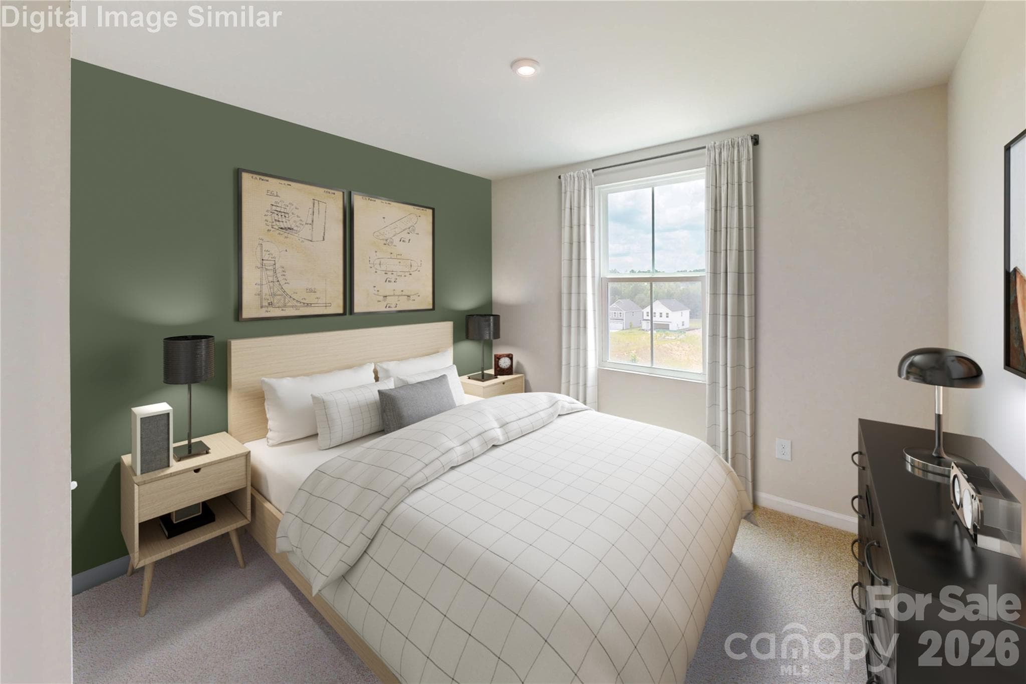 This spacious guest bedroom is ready to impress! Easily fits two nightstands with room to spare, while a large window fills the space with natural light. It’s a blank canvas waiting for your personal touch—cozy, bright, and full of potential to reflect your unique style. - 833 E Liberty Street, China Grove