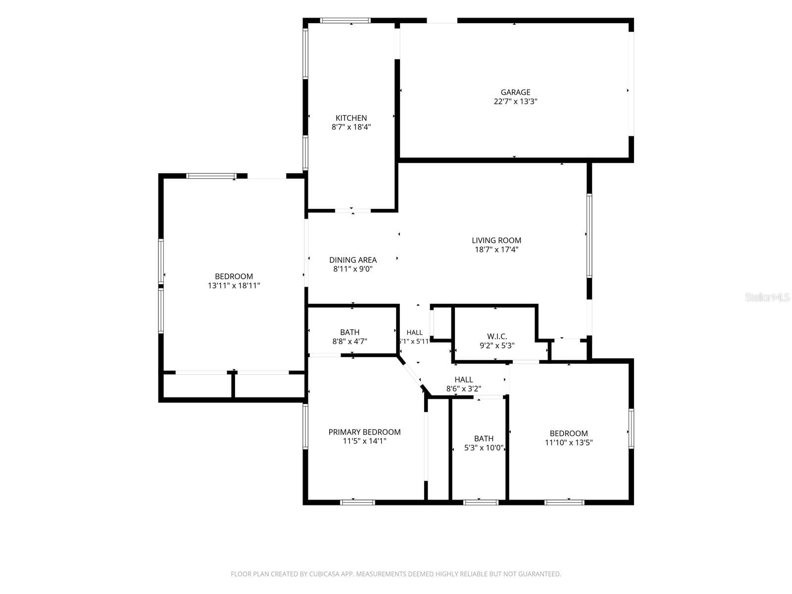 Floor Plan Created by Cubicasa App. Measurements Deemed Highly Reliable But Not Guaranteed - 1153 CHANCELLOR DR, HOLIDAY