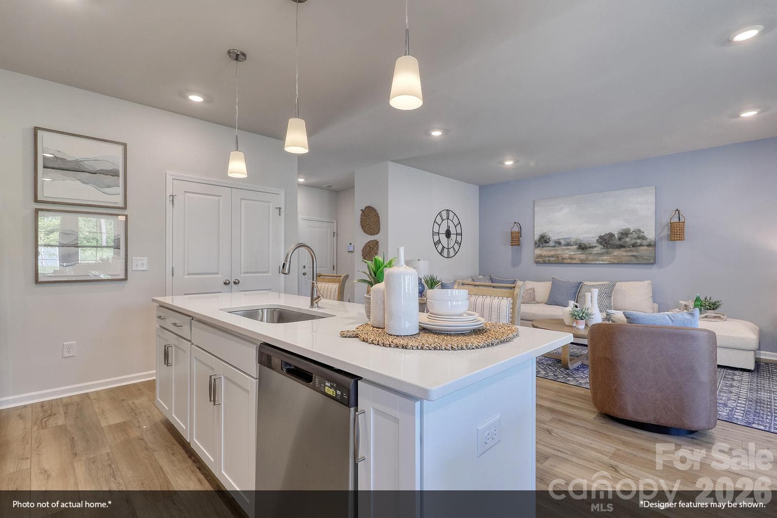 Representative Kitchen into Great Room - 209 Rodeo Drive, Shelby