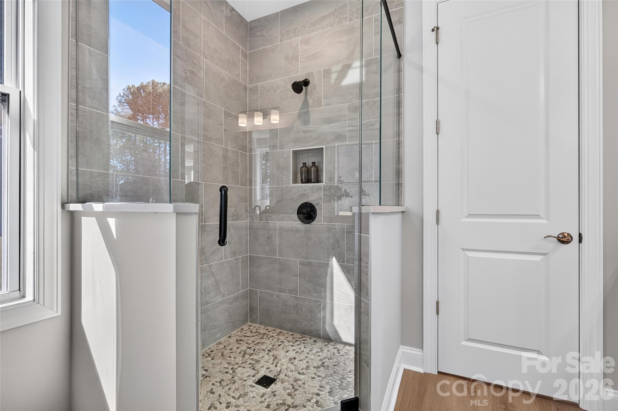 Luxury shower in Primary ensuite bath - 8905 Silver Springs Court, Charlotte
