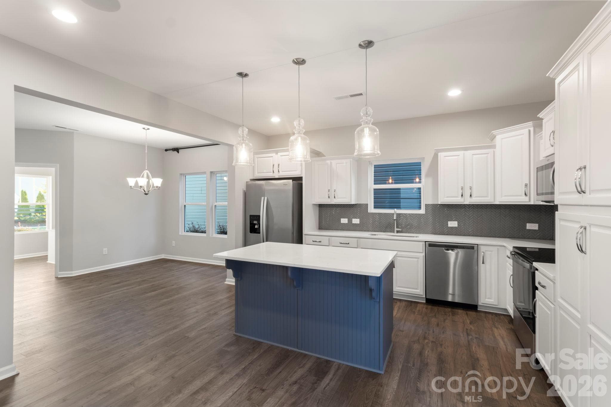 View of Kitchen/Dining area from the Great Room - 1023 Freeman View Drive, Albemarle