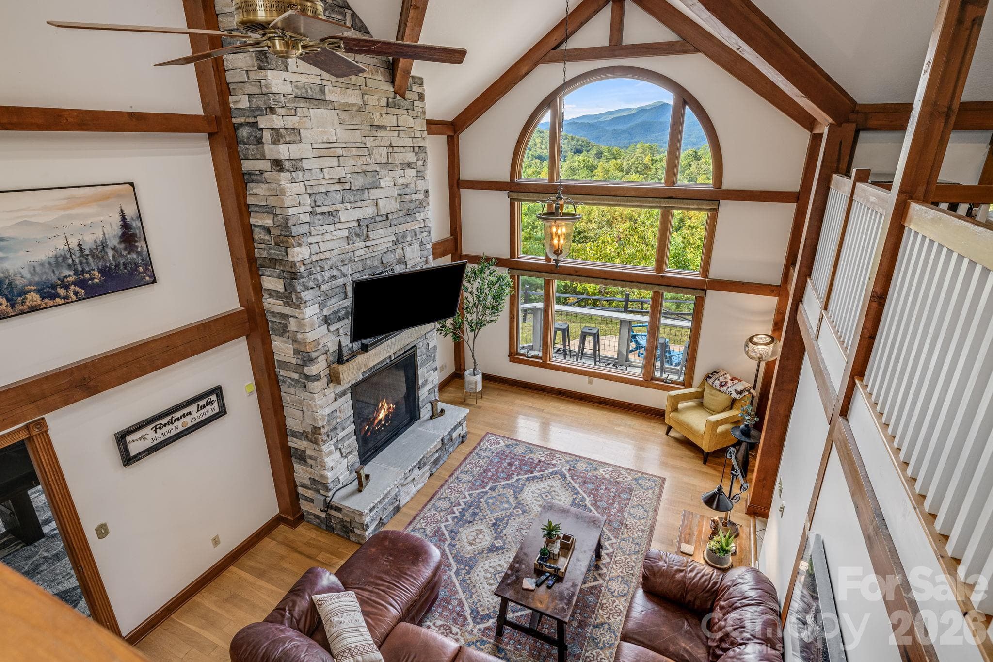 2nd Floor view of Living Room - 28 Nantahala Ridge, Bryson City