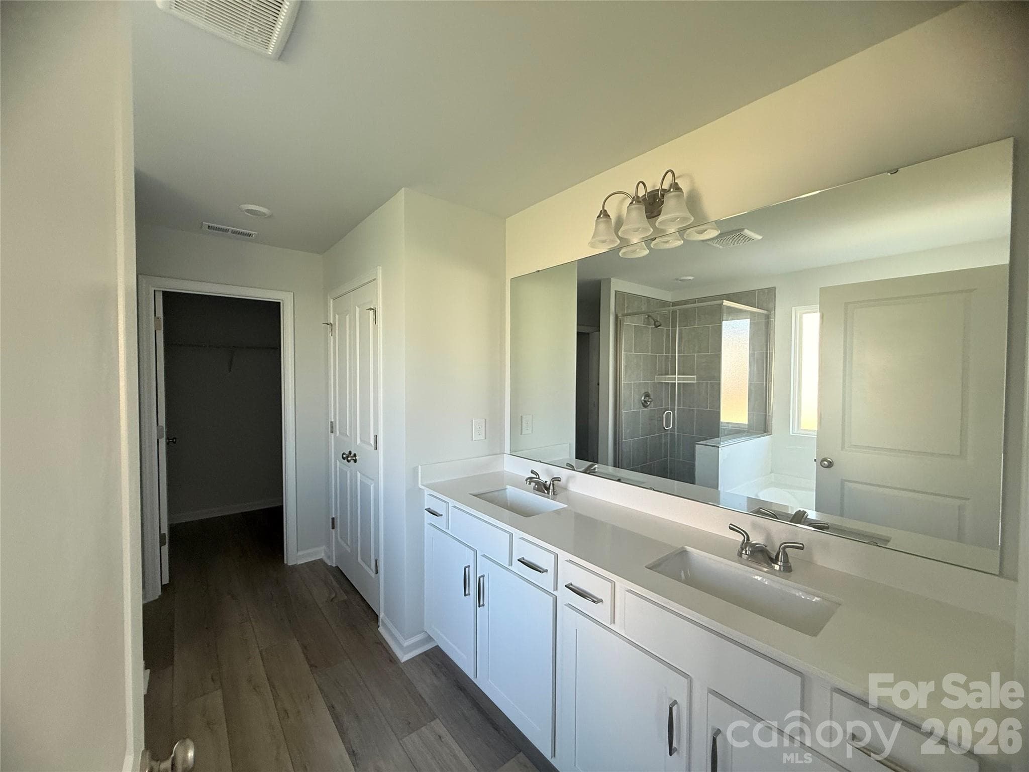 Primary bathroom with double sinks - 1227 Bansal Drive, Charlotte