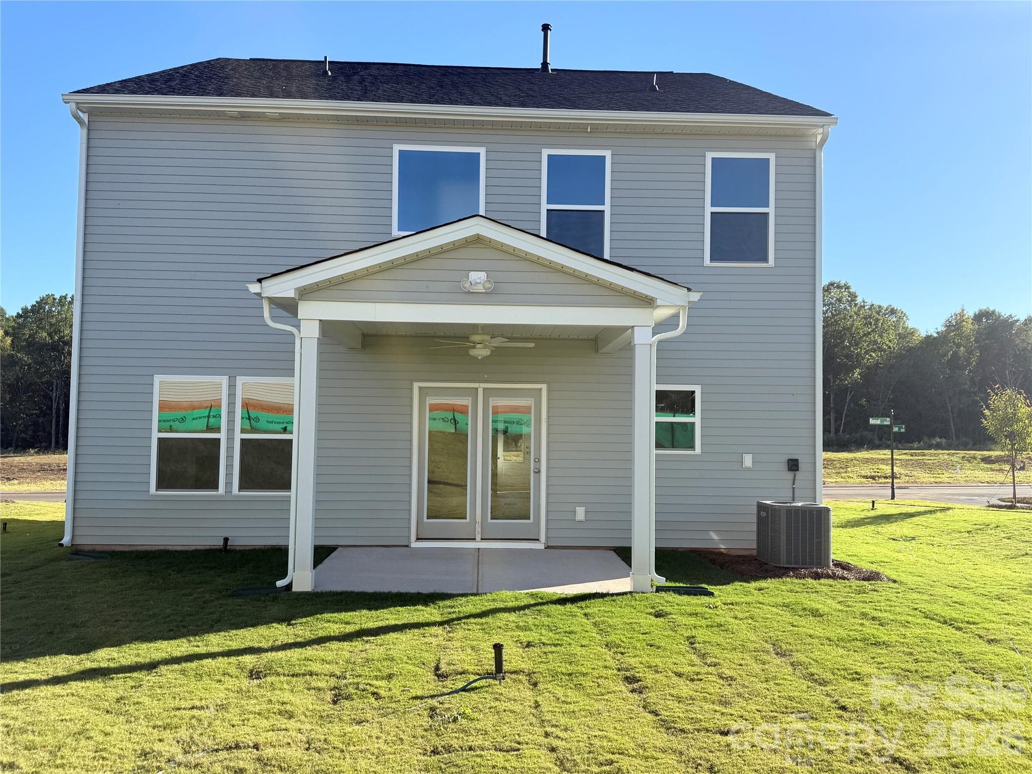 Back exterior with covered porch - 1227 Bansal Drive, Charlotte
