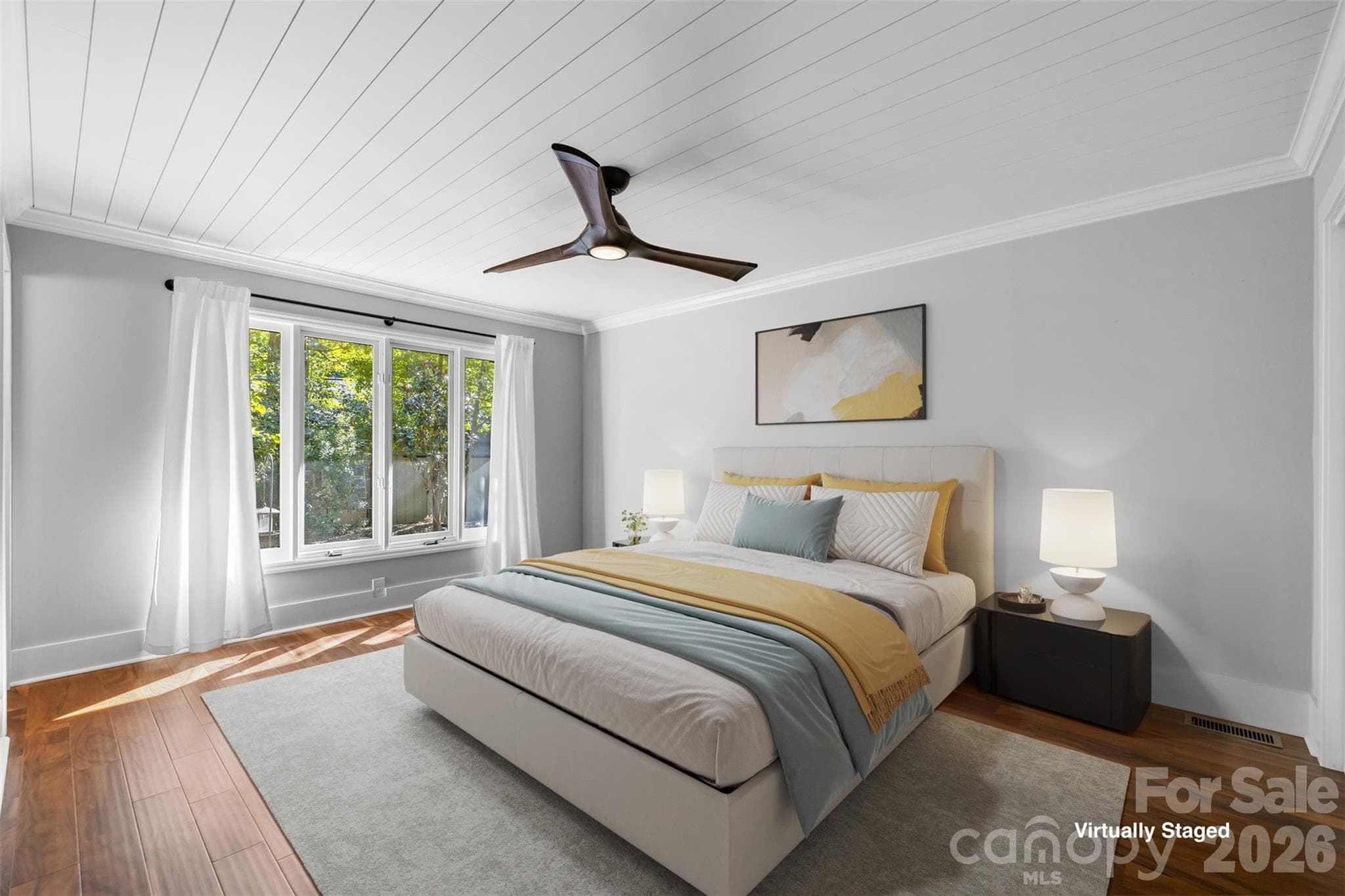 Virtually staged primary bedroom - 6 Catawba Ridge Court, Clover