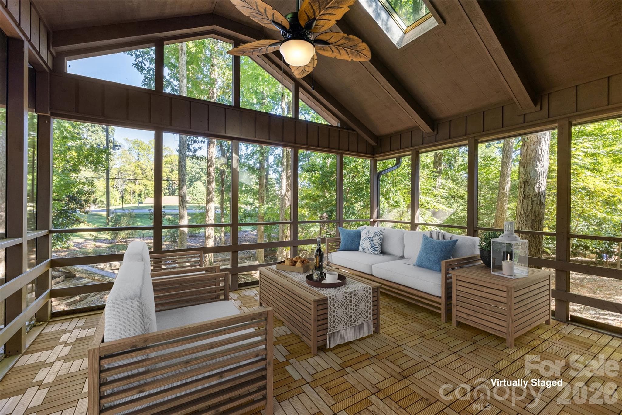 Virtually staged screened in porch - 6 Catawba Ridge Court, Clover