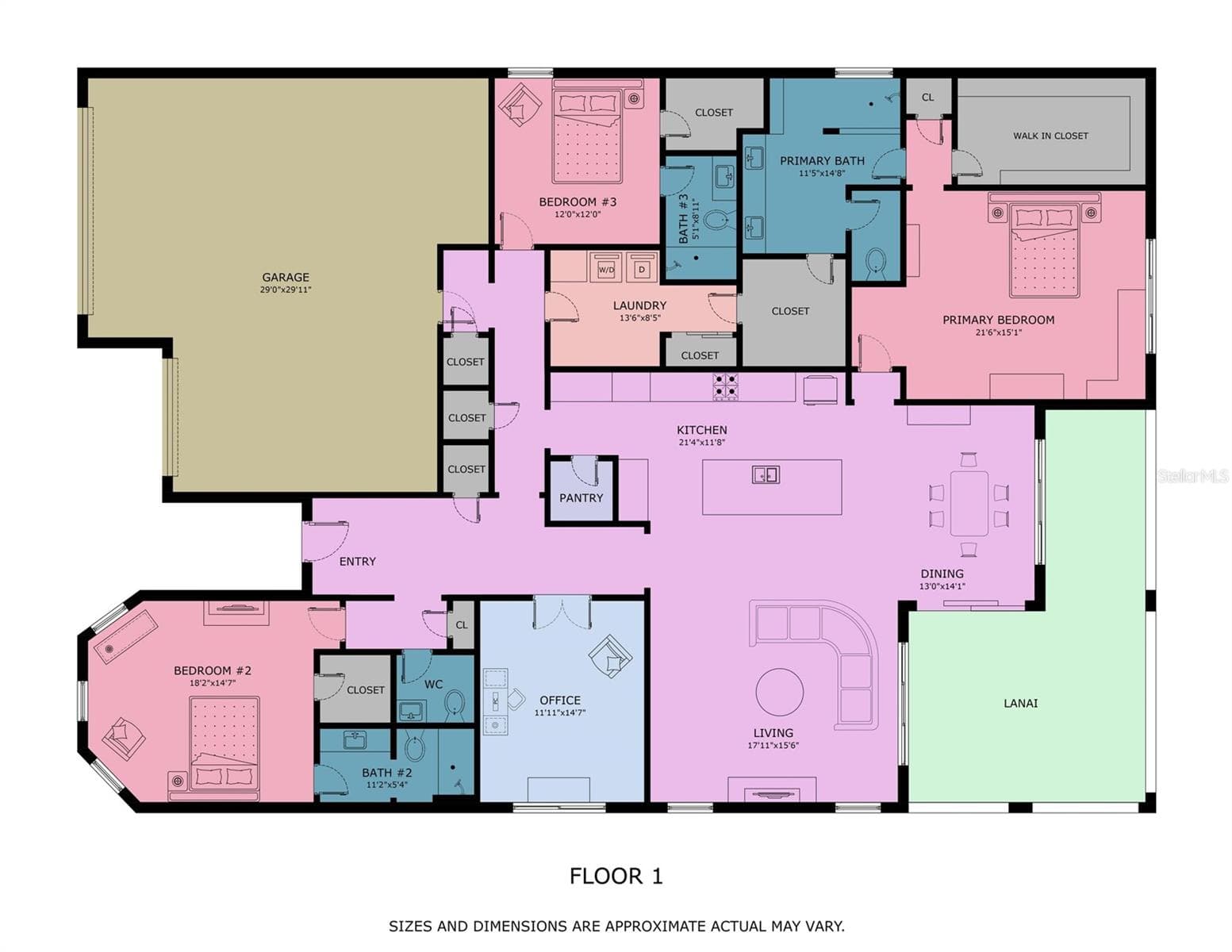3 en-suite bedrooms with walk-in closets plus half bath! - 17815 LITTLETON PL, LAKEWOOD RANCH