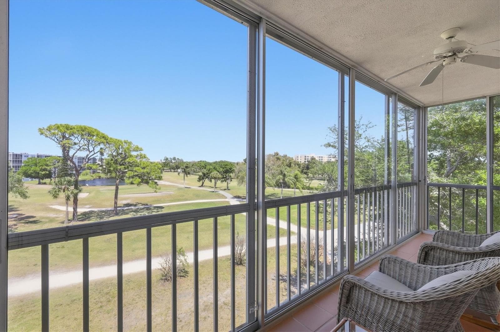 Unobstructed golf course views from the condo. - 4240 IRONWOOD CIRCLE CIR #406AA, BRADENTON