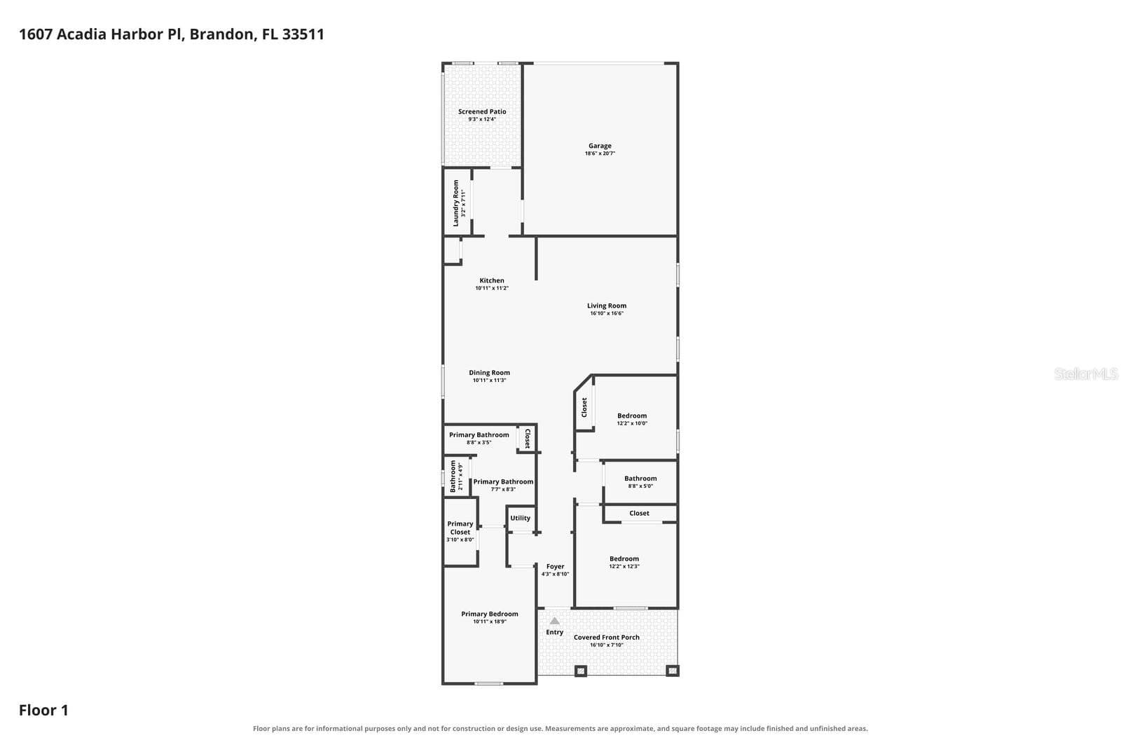 Single Family Residence at 1607 ACADIA HARBOR PL, BRANDON, photo 78 of 83
