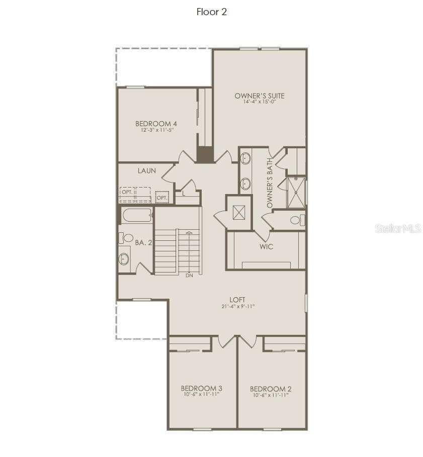 Floor Plan - Floor Two - 2514 SERENITY GARDEN DRIVE, KISSIMMEE