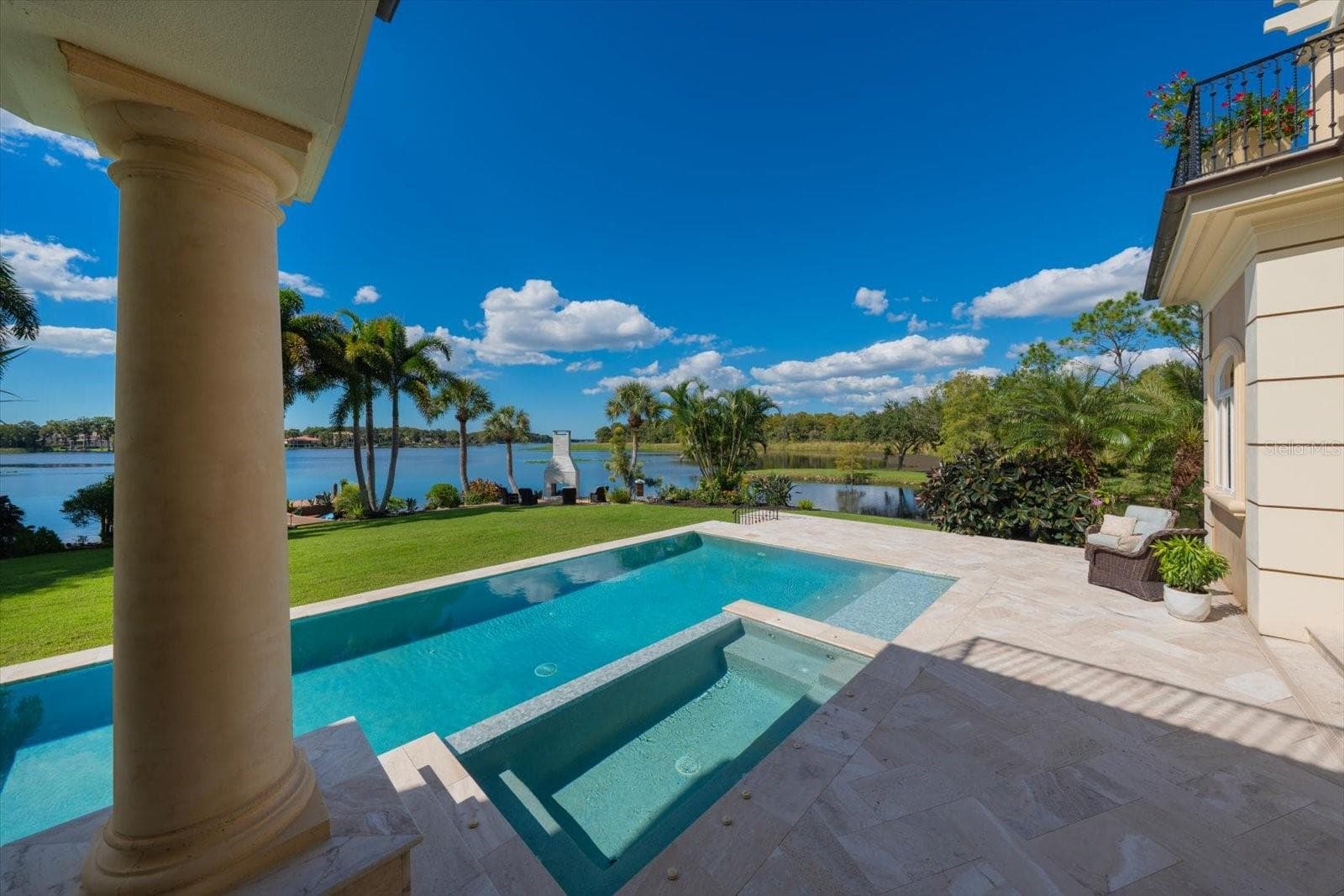 Saltwater pool and spa over-looking serene water views - 2056 COVE TRCE, PALM HARBOR
