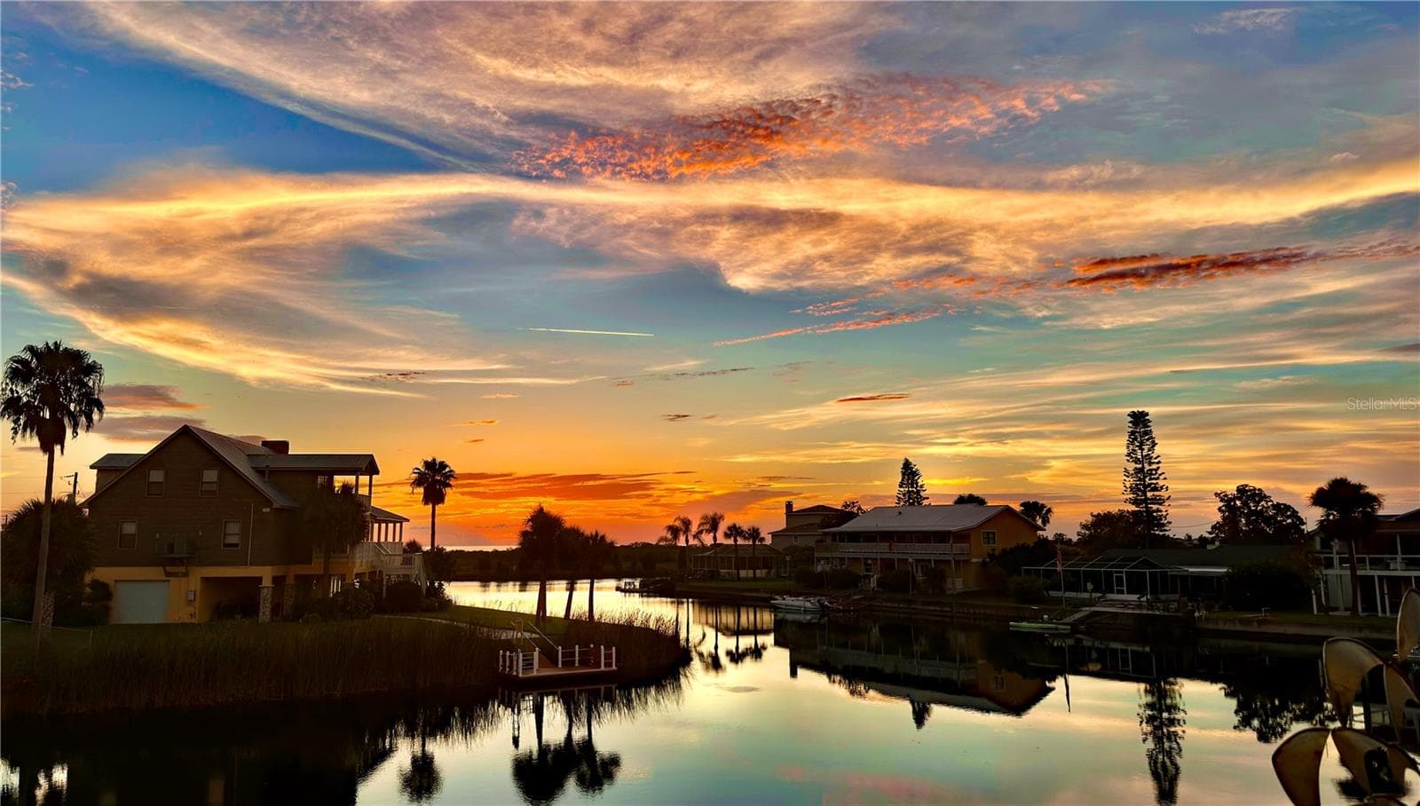 Professional photo of actual sunset from back deck - 3425 CRAPE MYRTLE DR, HERNANDO BEACH