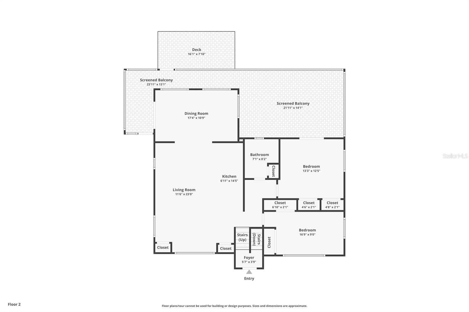 Upstairs layout - 3425 CRAPE MYRTLE DR, HERNANDO BEACH