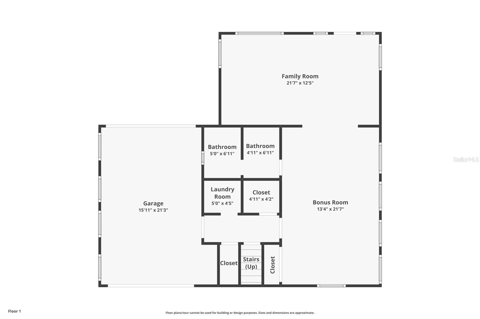 Downstairs layout - 3425 CRAPE MYRTLE DR, HERNANDO BEACH
