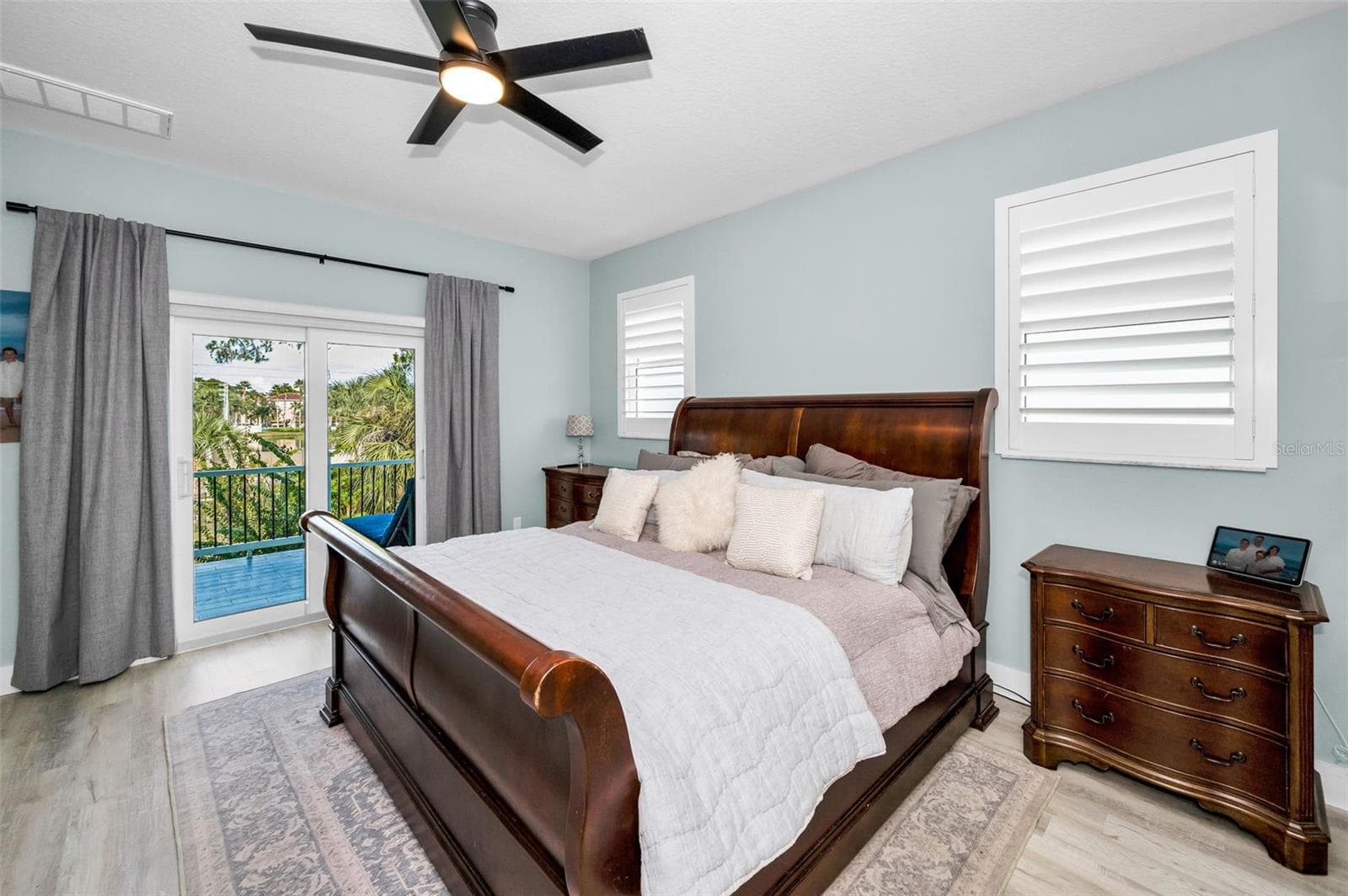 Primary bedroom with balcony - 5650 EGRETS PL, NEW PORT RICHEY