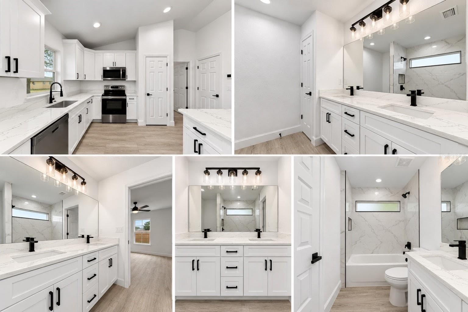 Virtually altered examples of actual fixtures that will be installed versus gold in model home as well as colonial-style doors that actual home will have. - 3 PECAN DRIVE TRCE, OCALA