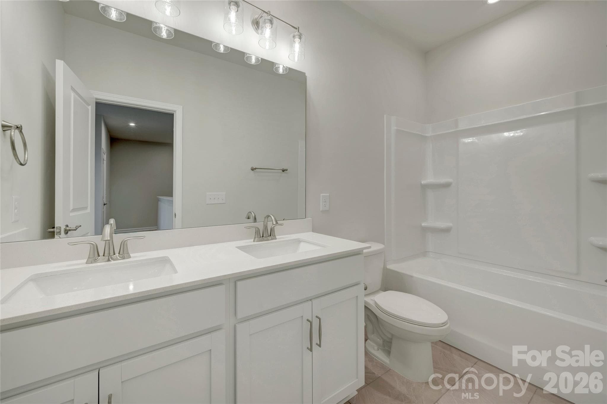 Dual vanity secondary bathroom - 709 Bowery Place, Cramerton