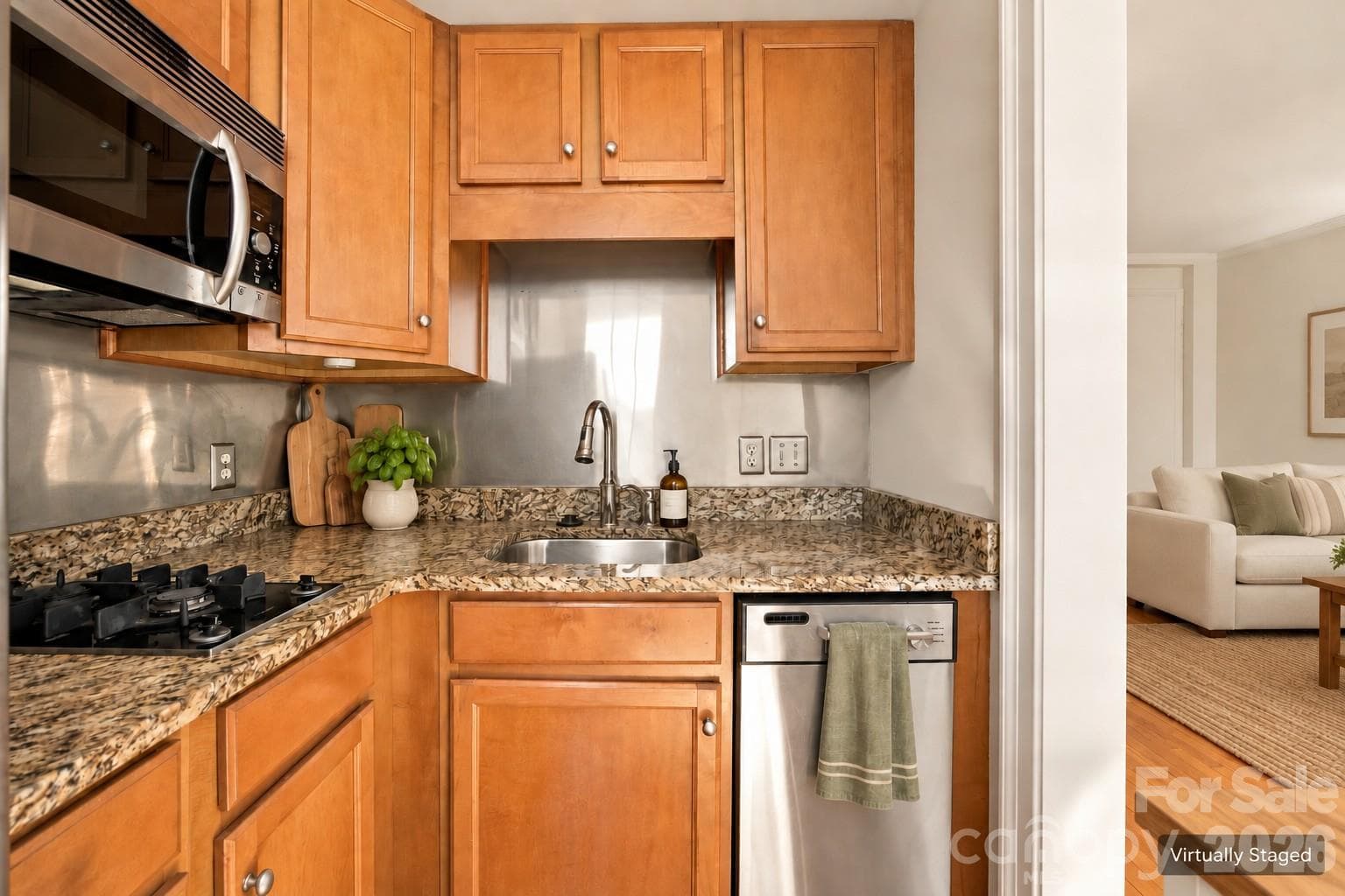 Kitchen - Virtually staged - 712 Louise Avenue, Charlotte