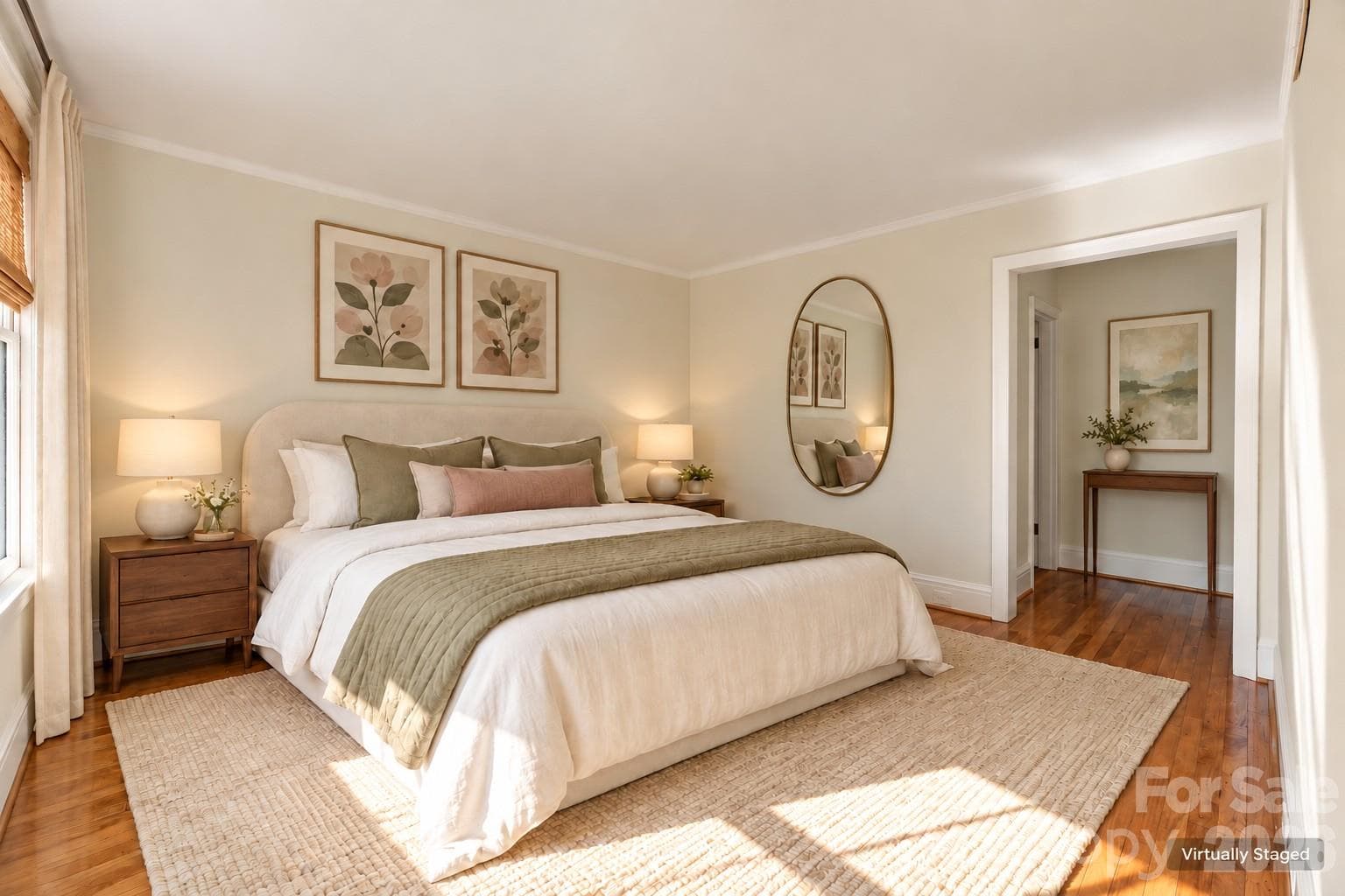 Bedroom - Virtually staged - 712 Louise Avenue, Charlotte