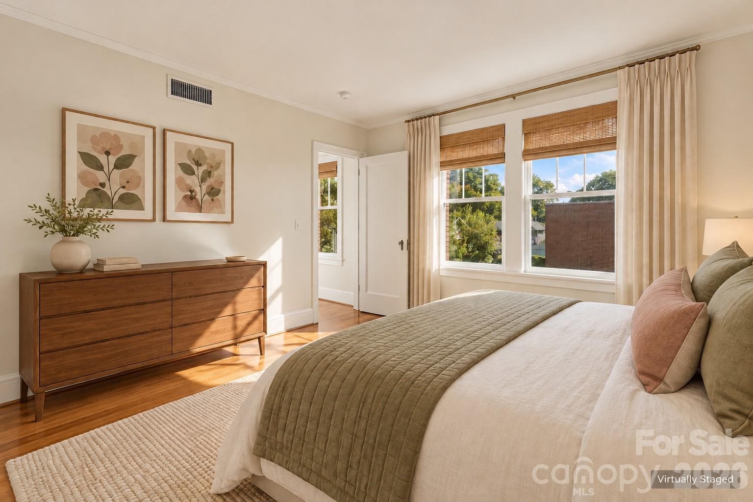 Bedroom - Virtually staged - 712 Louise Avenue, Charlotte