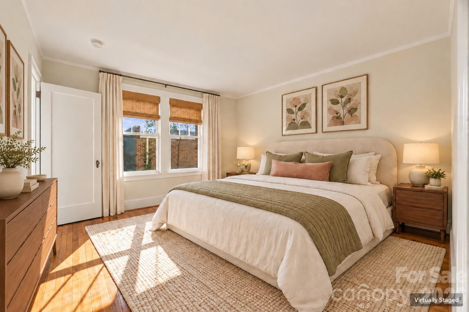 Bedroom - Virtually staged - 712 Louise Avenue, Charlotte