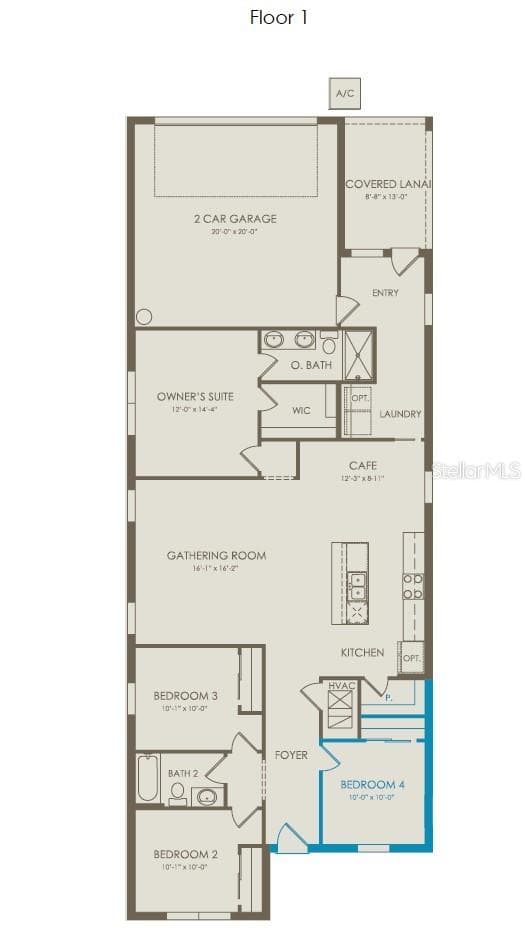 Floor Plan - Floor One - 5686 ENCHANTED MEADOW ALLEY, CLERMONT