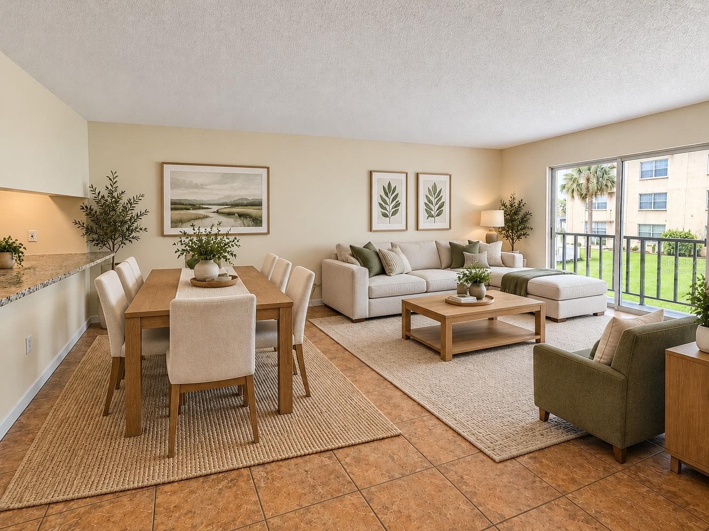 Virtually Staged Living Dining space - 5820 N CHURCH AVE #251, TAMPA