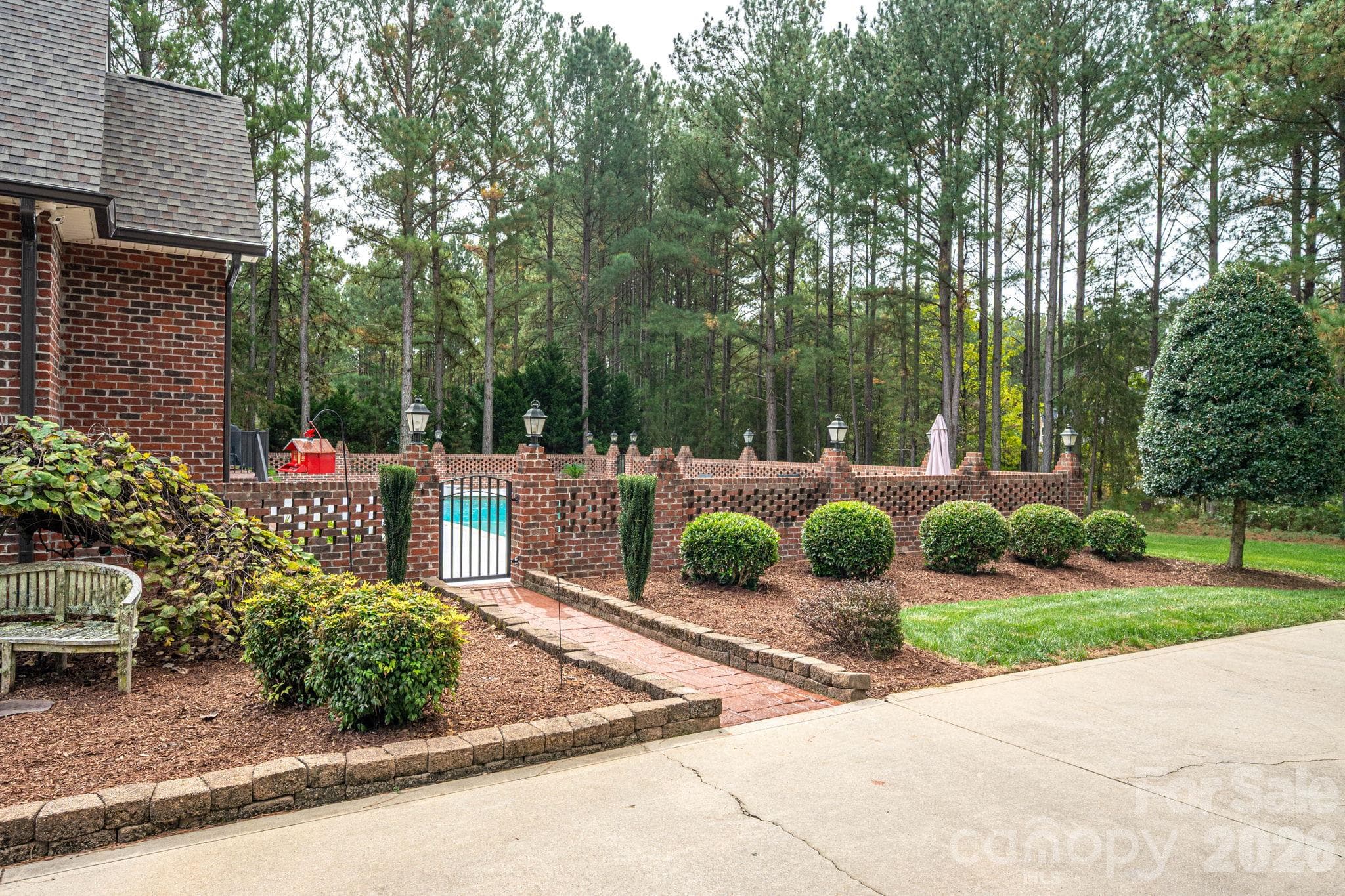 Brick Fenced Inground Pool - 2750 Arbor Hills Drive, Lincolnton