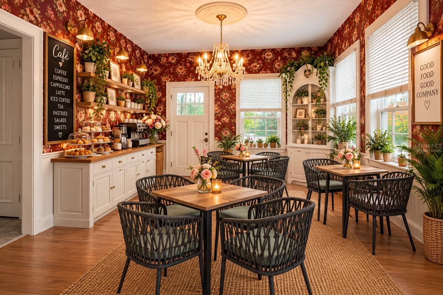 Dining Room (virtually staged as a cafe) - 1400 FLORIDA AVE, ST CLOUD