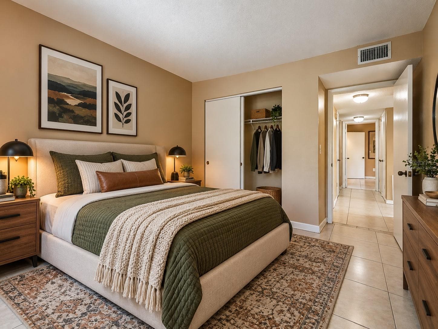 Virtually Staged Second bedroom - 4022 TUMBLE WOOD TRL #101, TAMPA