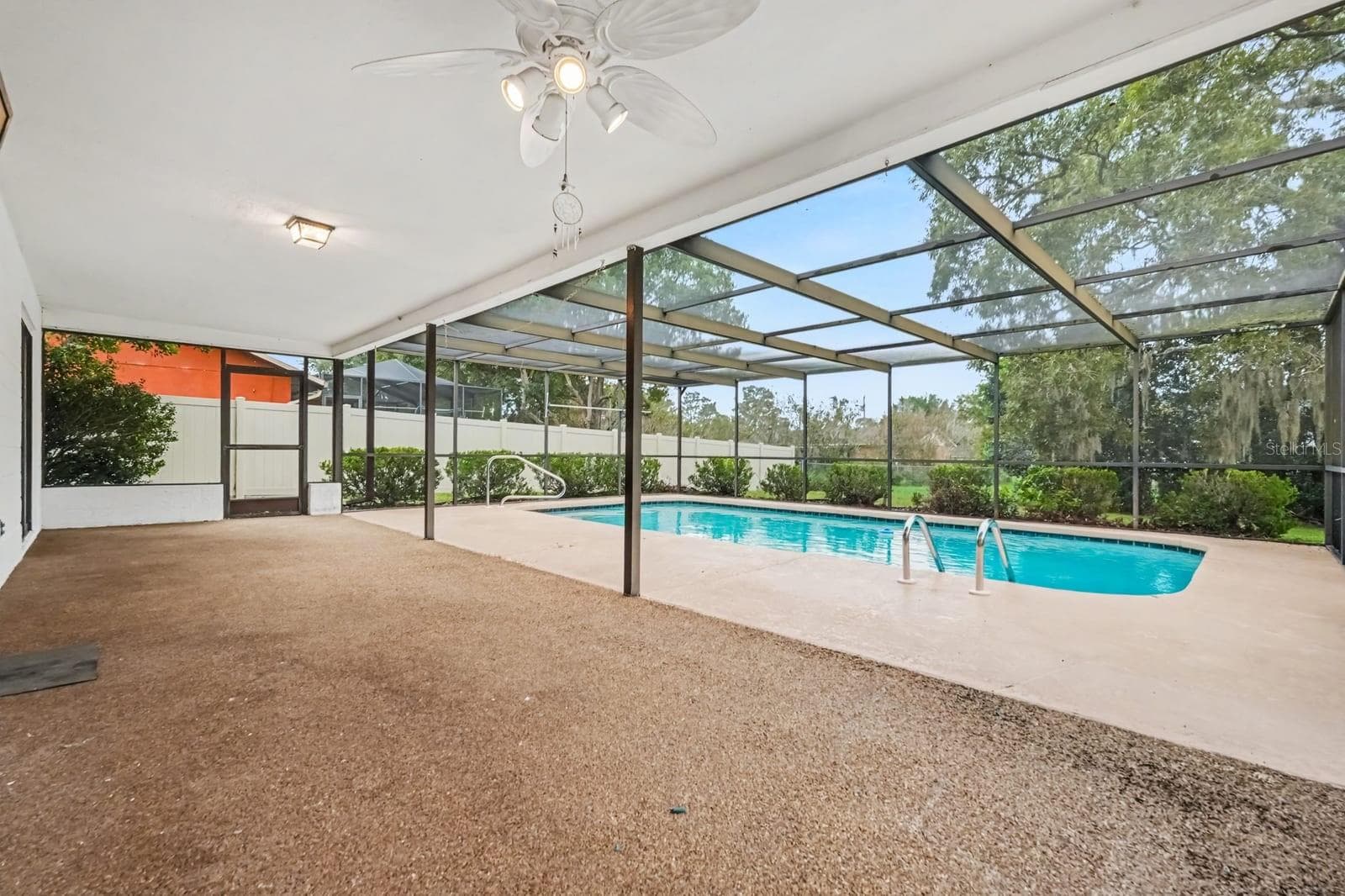 Spacious Screened Pool Area with Ceiling Fans and Lounge Access - 12128 KATHERWOOD ST #20, SPRING HILL