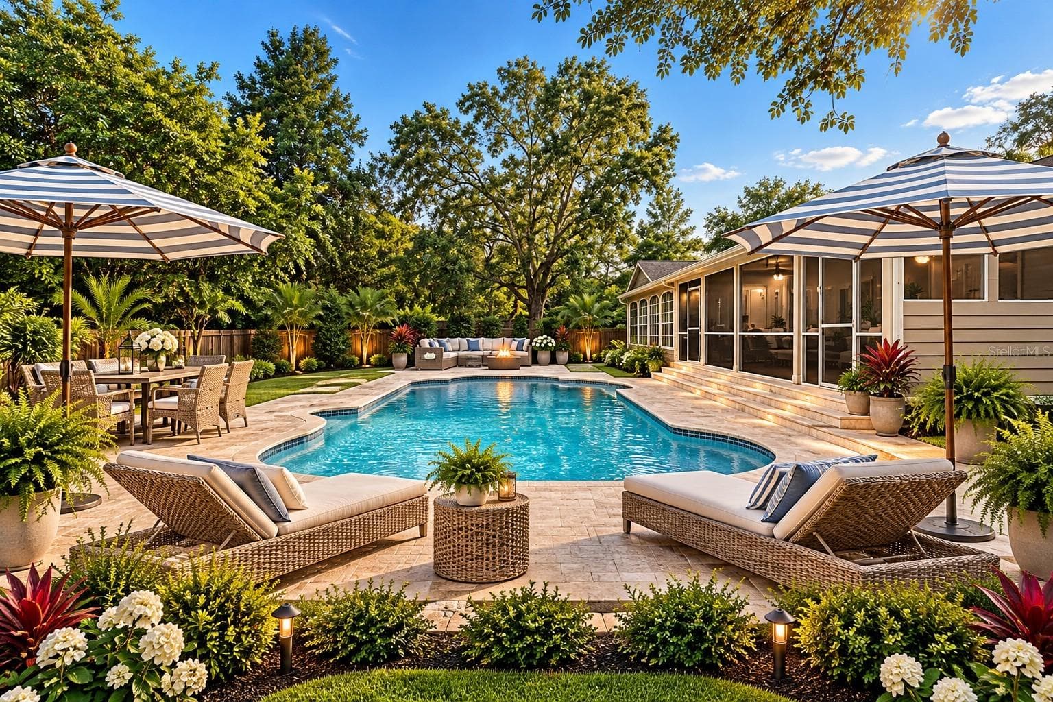 Pool with private backyard - 755 KEENELAND PIKE, LAKE MARY