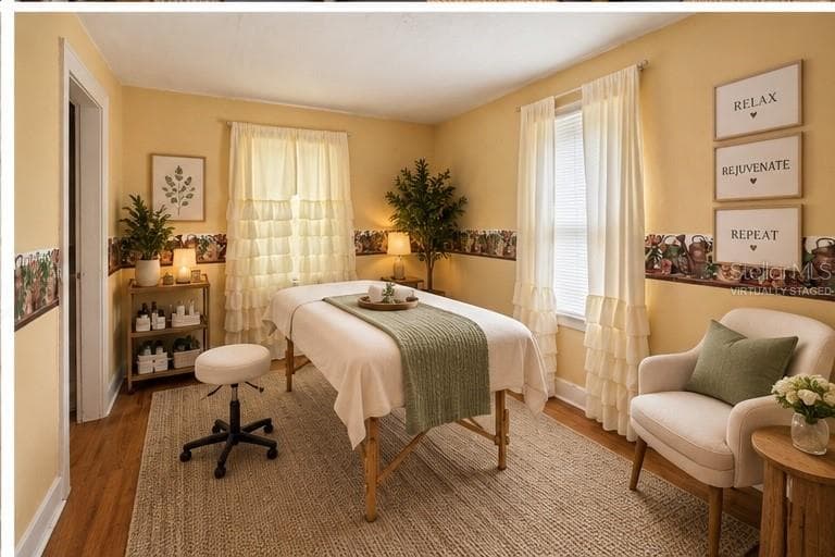 Upstairs bed 4 (virtually staged as a massage session) - 1400 FLORIDA AVE, ST CLOUD