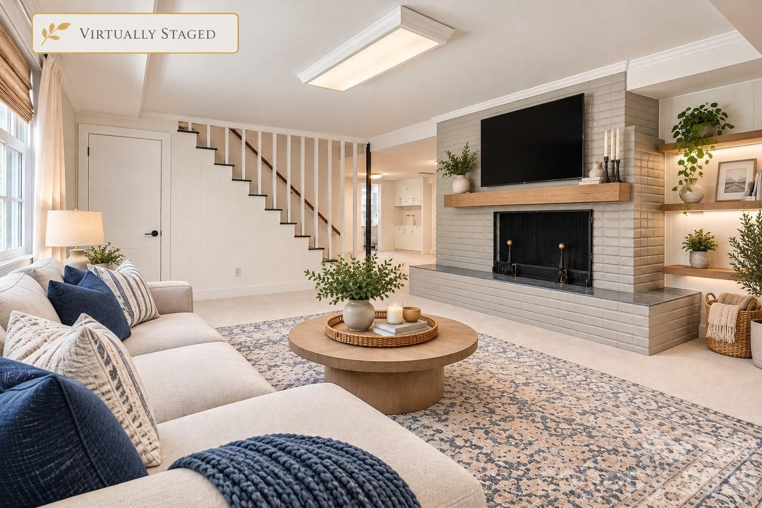 Family room - basement (virtual stage) - 688 Grandview Drive NE, Concord
