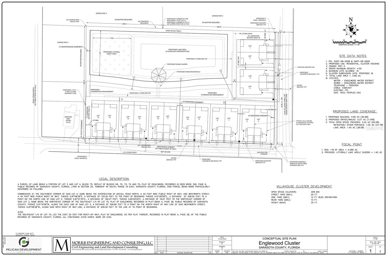 16 Townhome Layout on combined 2 lots - . W WENTWORTH ST, ENGLEWOOD