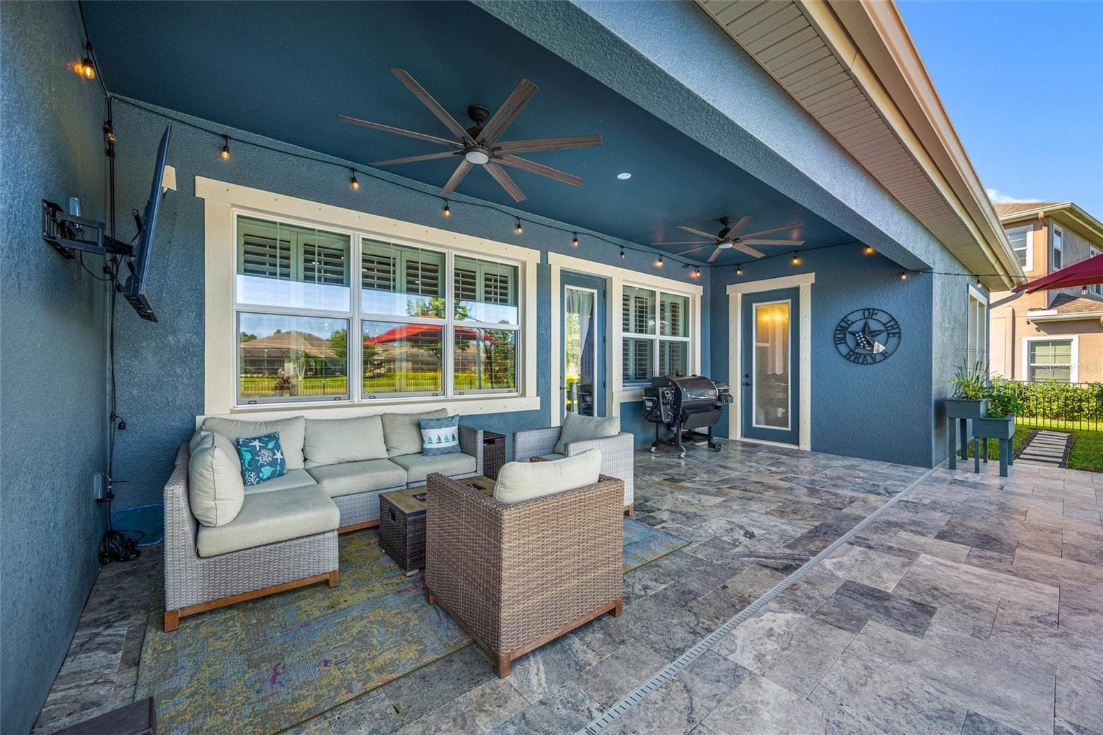 Lanai with stone paver pool deck - 4161 GLADE WOOD LOOP, NEW PORT RICHEY