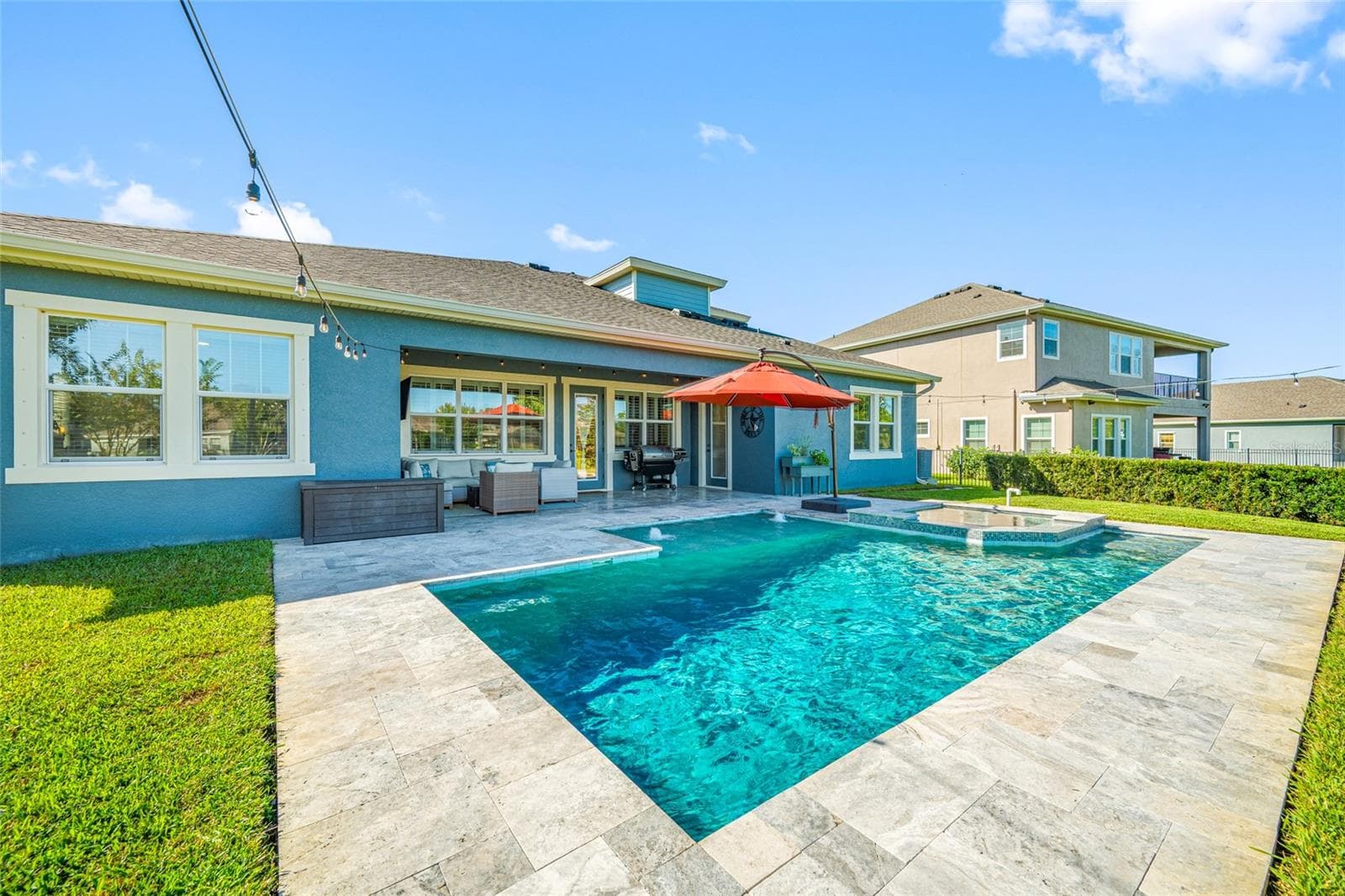 Back of home lanai/pool - 4161 GLADE WOOD LOOP, NEW PORT RICHEY