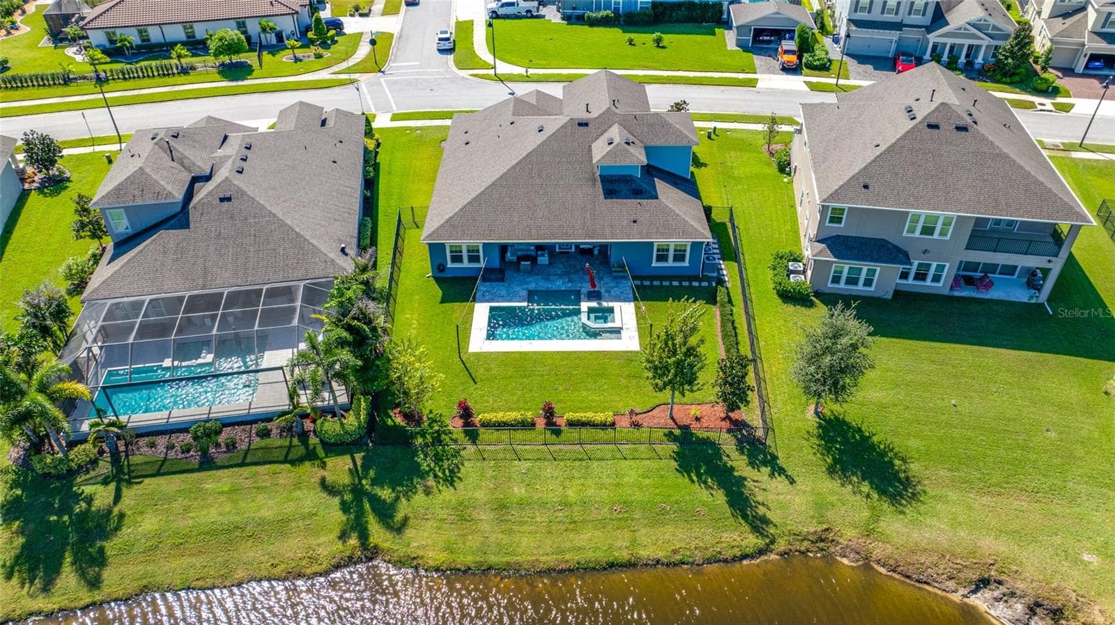 Aerial of rear of home - 4161 GLADE WOOD LOOP, NEW PORT RICHEY