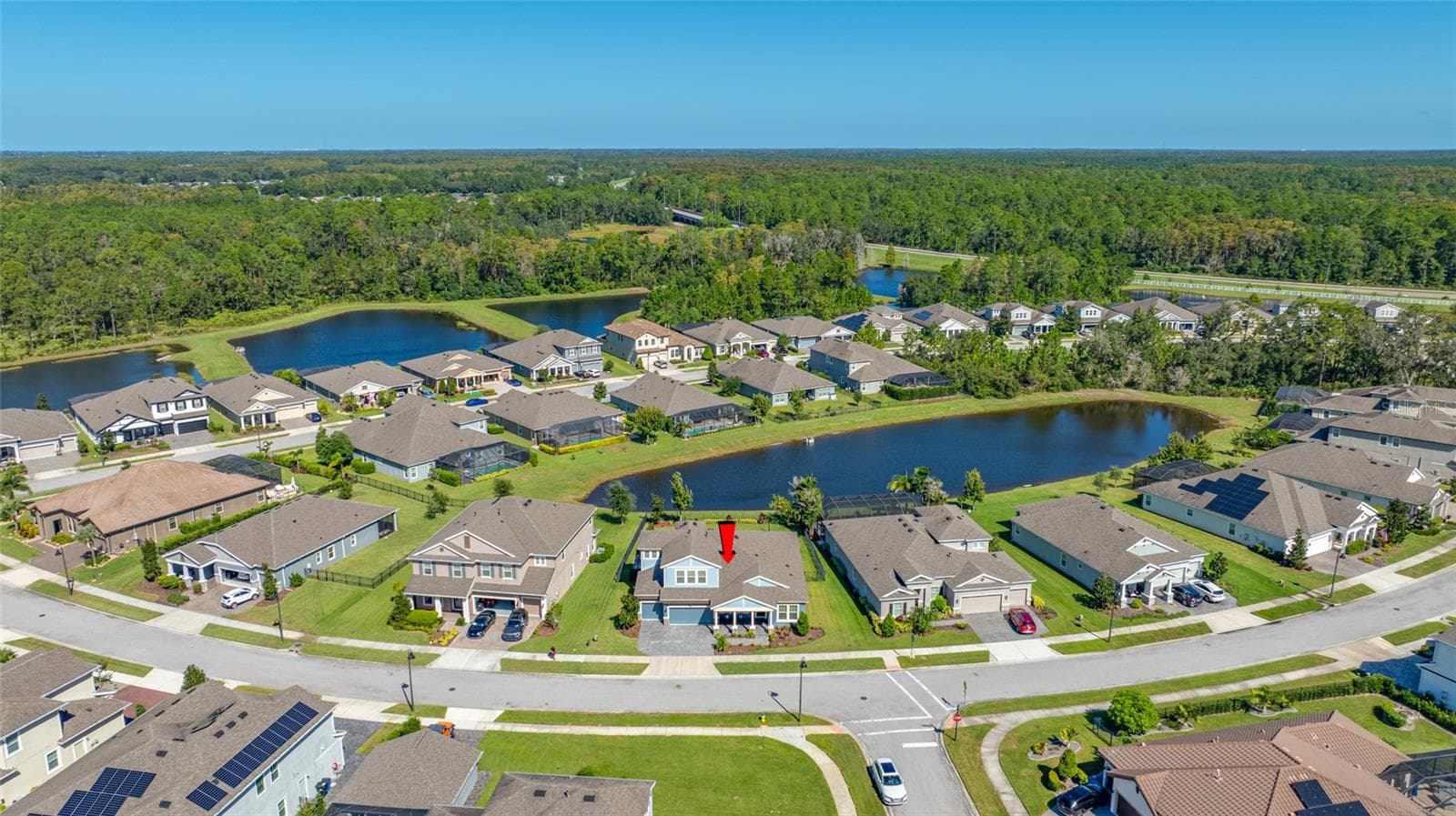Ariel view of home - 4161 GLADE WOOD LOOP, NEW PORT RICHEY