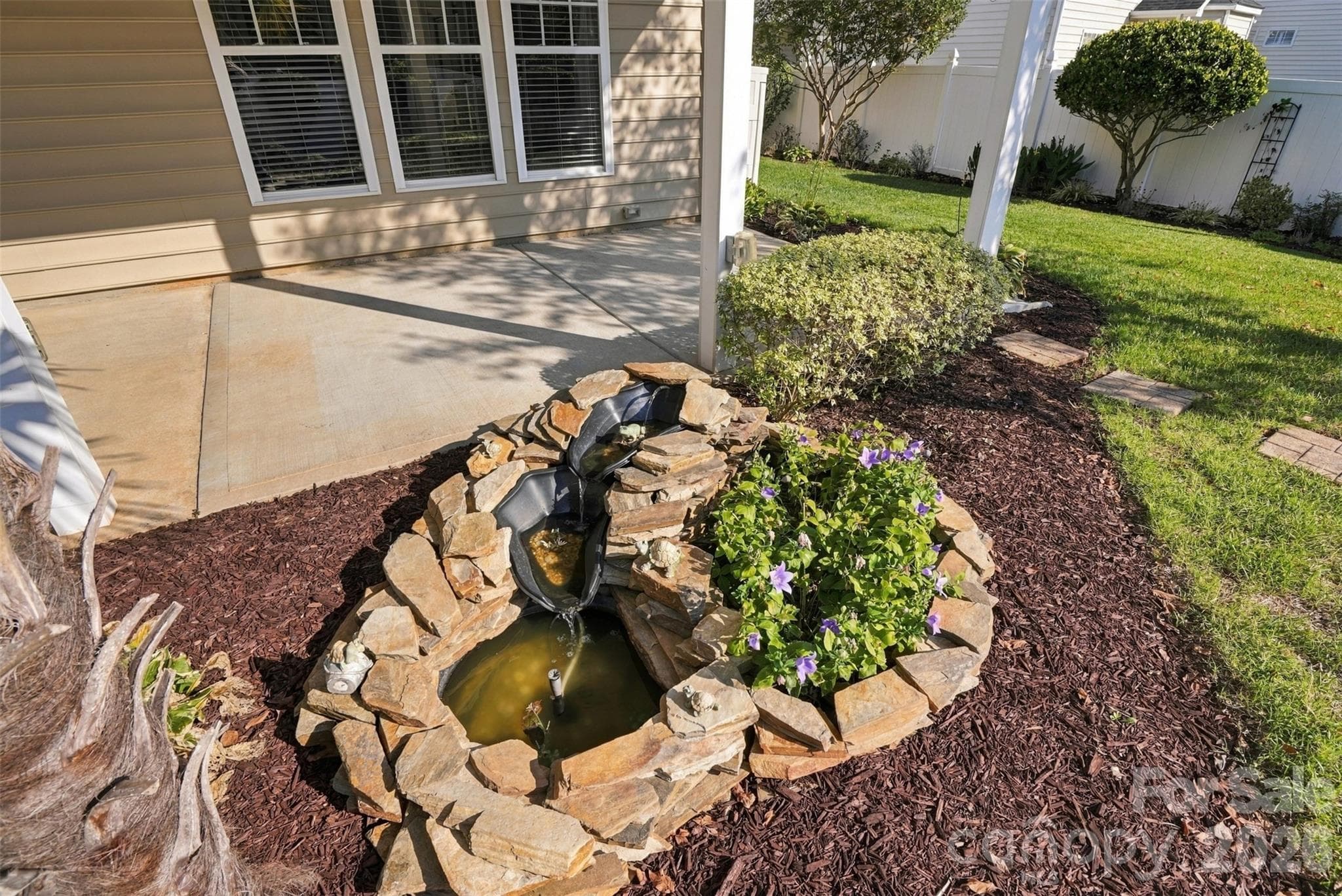 Relaxing water feature in the garden! - 608 Goldflower Drive, Rock Hill