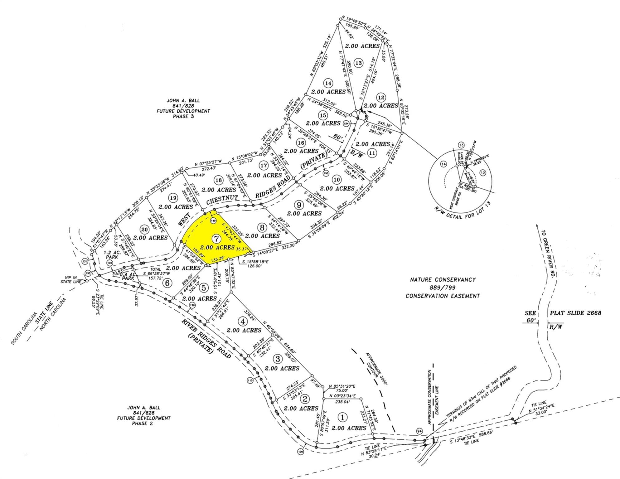 Plat - Lot 7 W Chestnut Ridges Road, Hendersonville