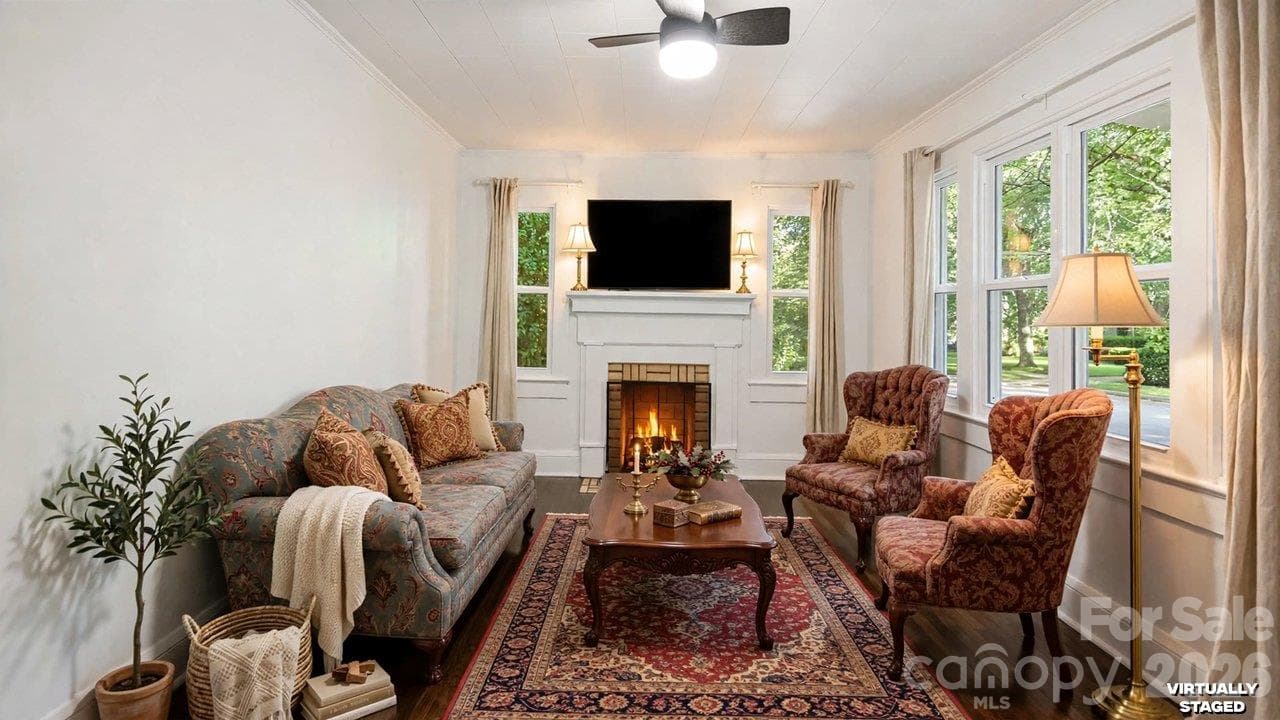 Virtually Staged Living Room - 205 Sunrise Avenue, Mount Gilead