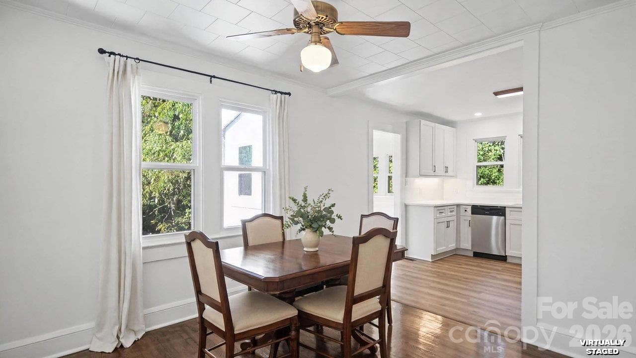 Virtually Staged Dining Area - 205 Sunrise Avenue, Mount Gilead