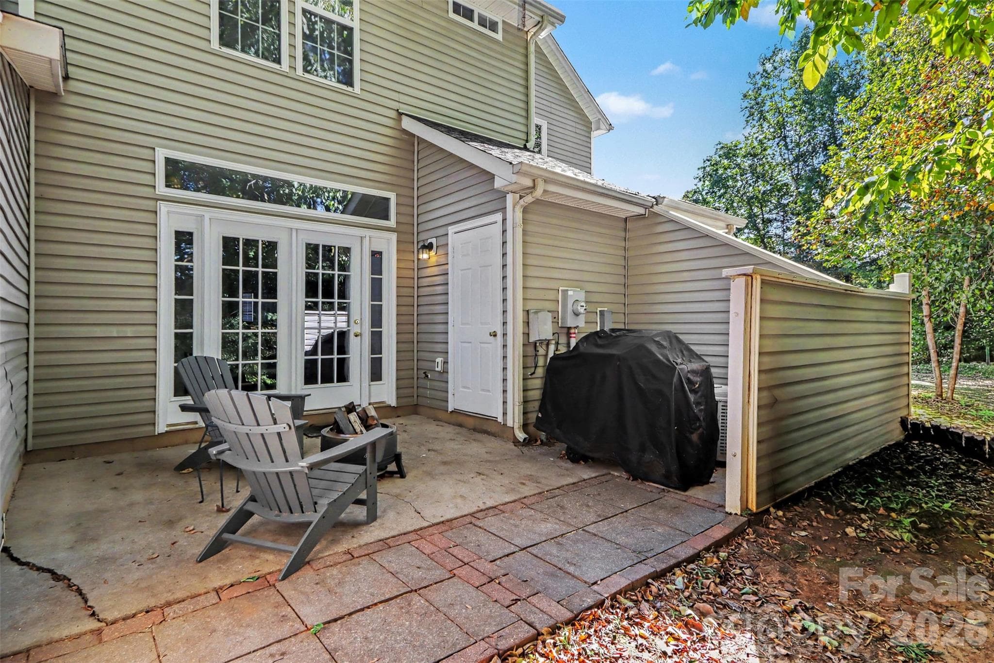Private back patio. - 9120 Treyburn Drive, Charlotte