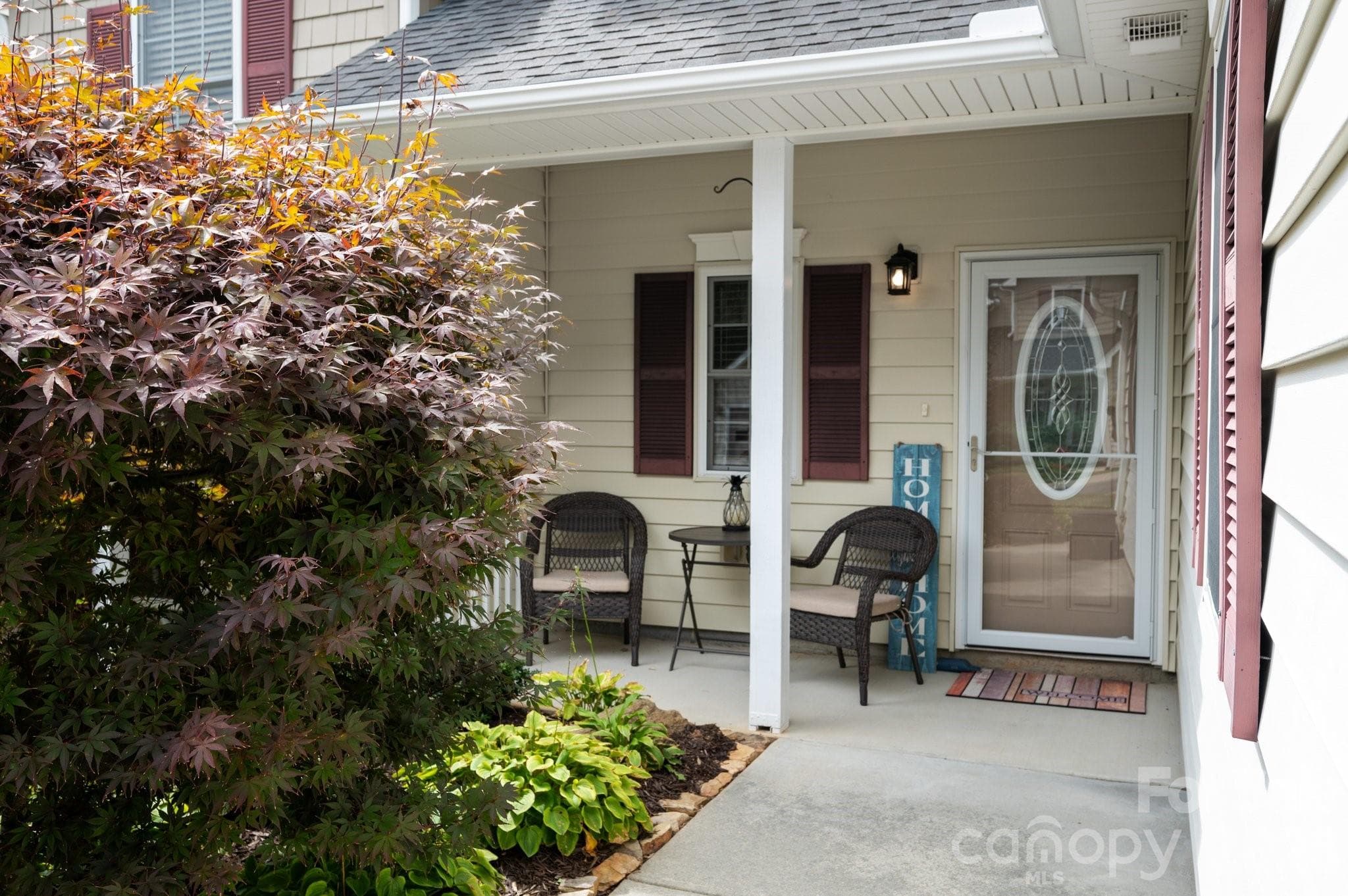 Covered Entry Welcomes you Home - 44 Viera Drive, Swannanoa