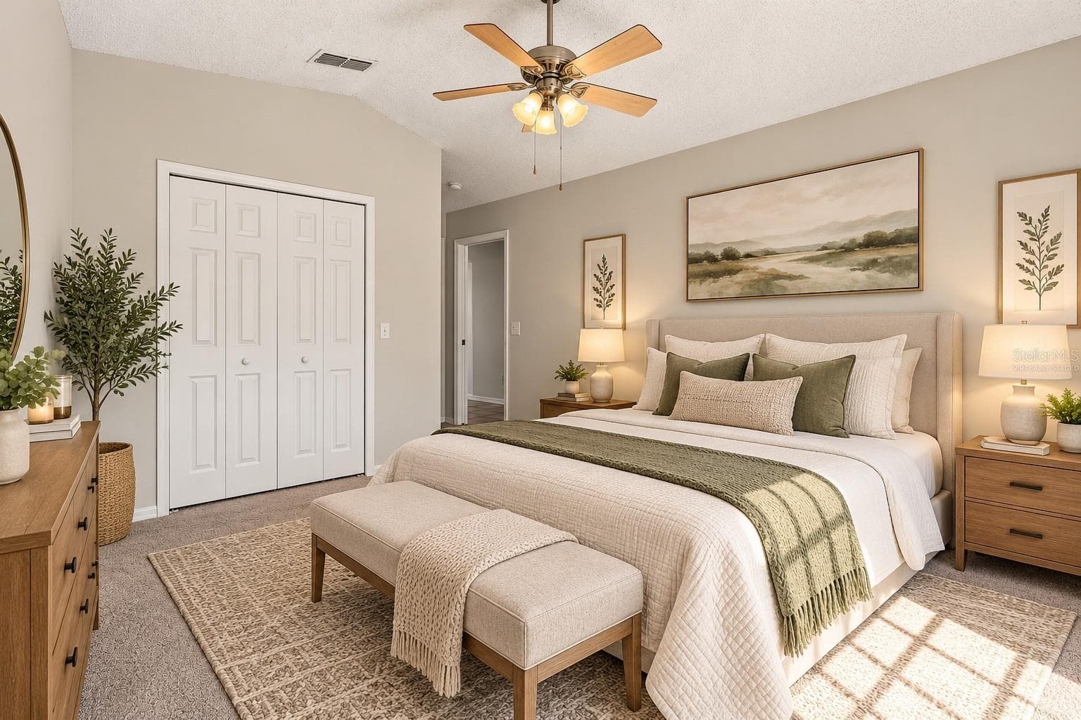 Primary Bedroom - Virtually Staged - 2117 FISH EAGLE ST, CLERMONT