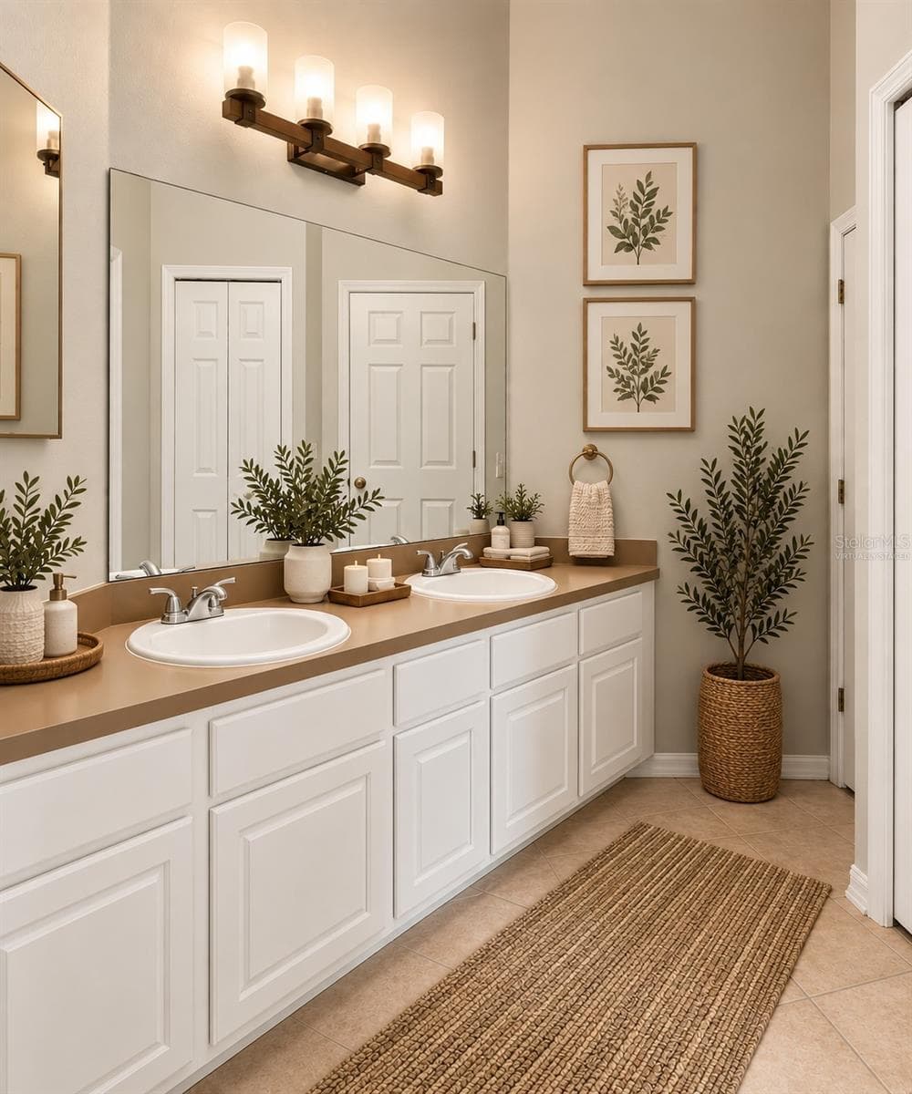 Primary Bathroom - Virtually Staged - 2117 FISH EAGLE ST, CLERMONT