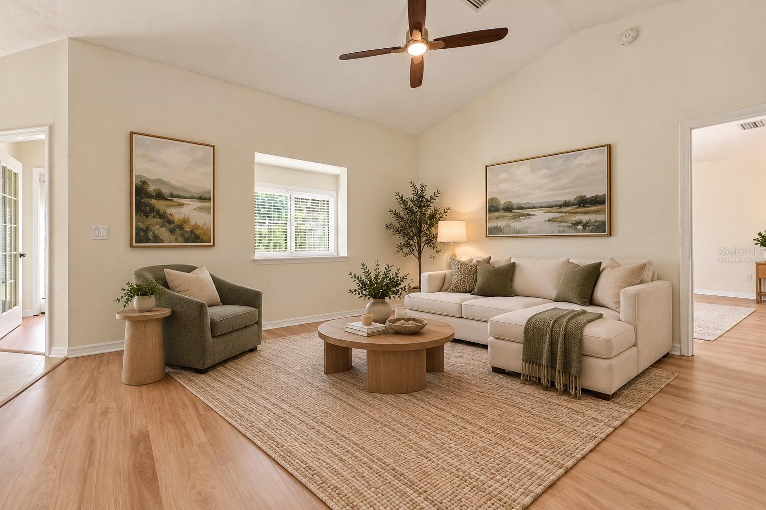 Family Room - virtually staged - 1055 NW 89TH DR, GAINESVILLE